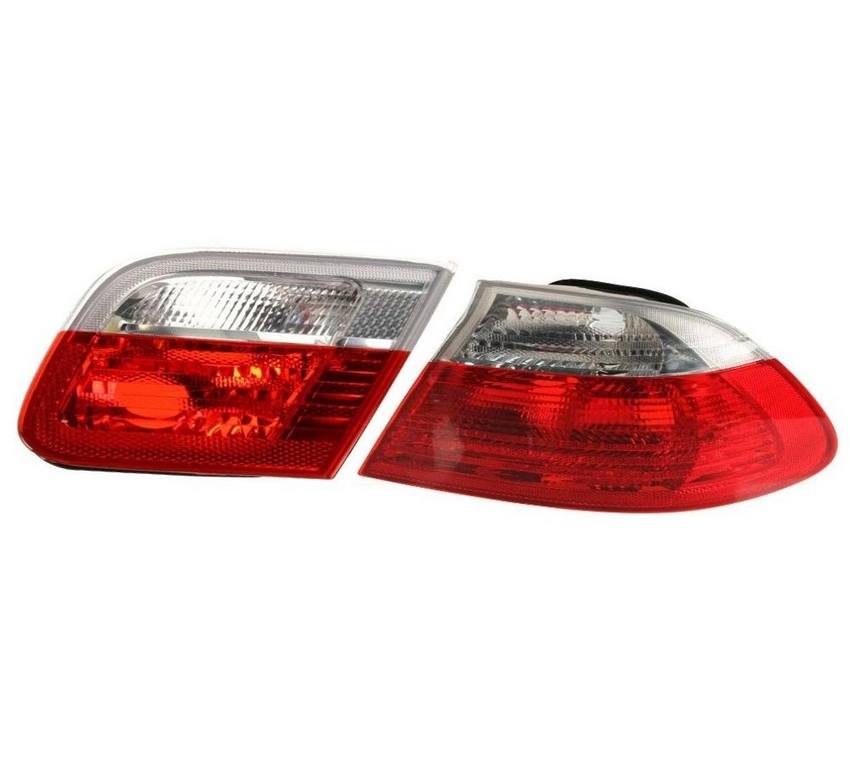 BMW Tail Light Set - Passenger Side - Inner and Outer (White Turn Signal) 63218384843 - ULO 2849581KIT